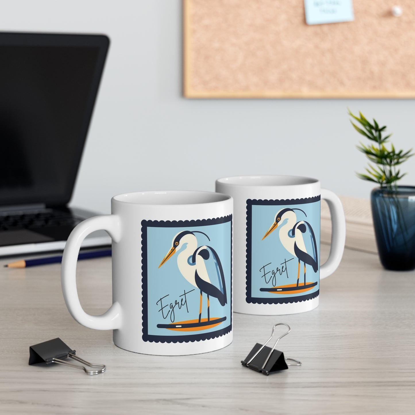 Egret Bird Mug 11oz