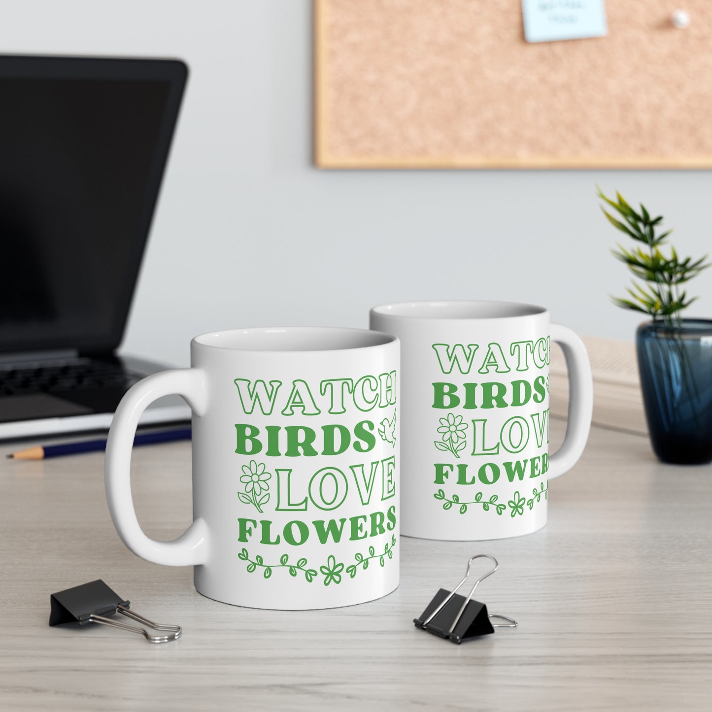 Watch Birds Love Flowers Mug 11oz