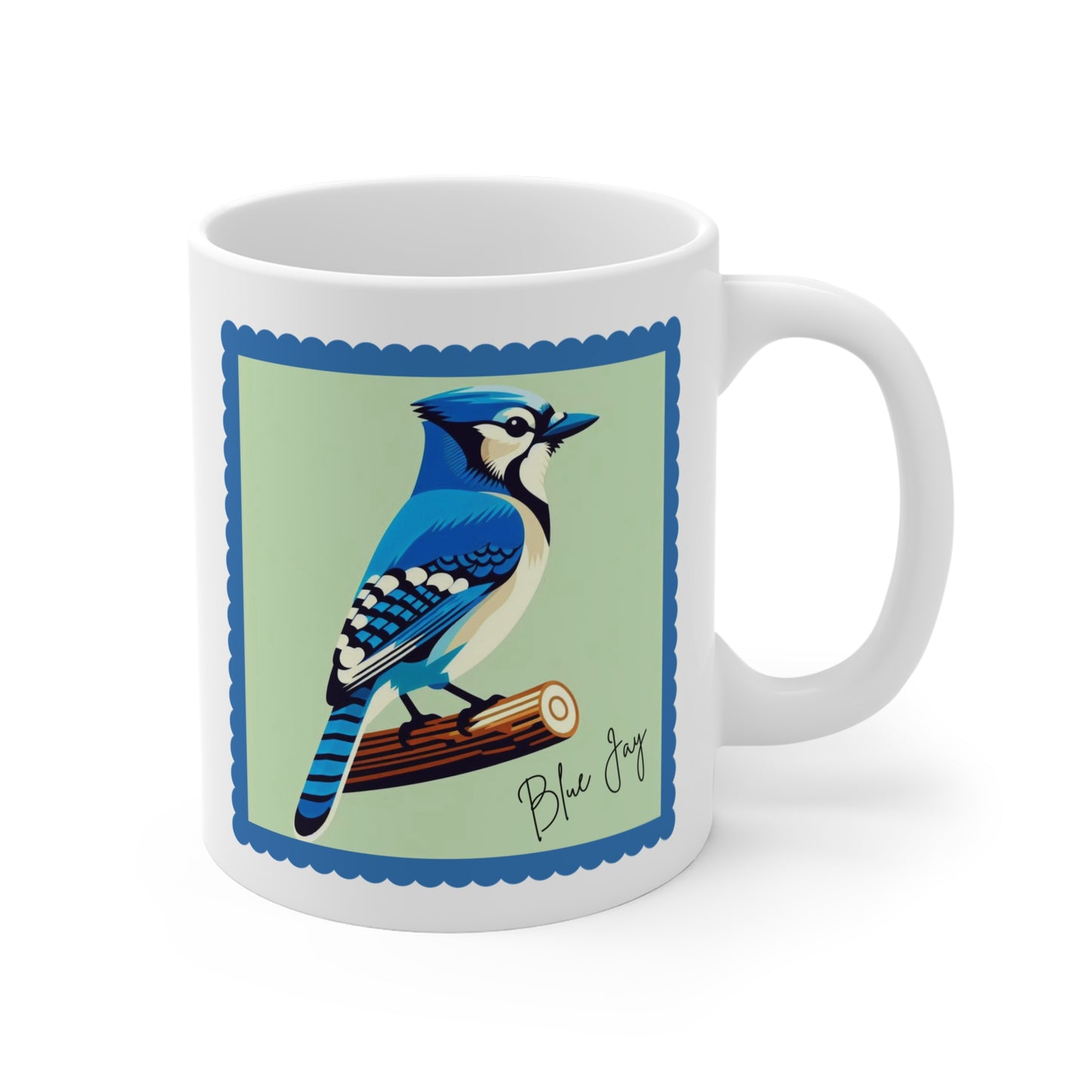 Blue Jay Bird Mug 11oz