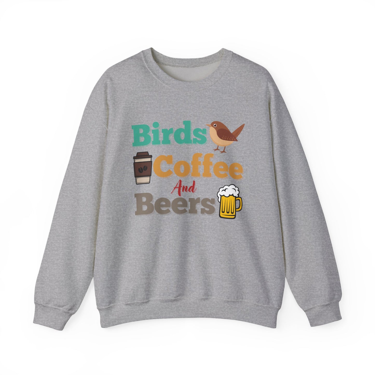Birds Coffee and Beers Unisex Heavy Blend Sweatshirt