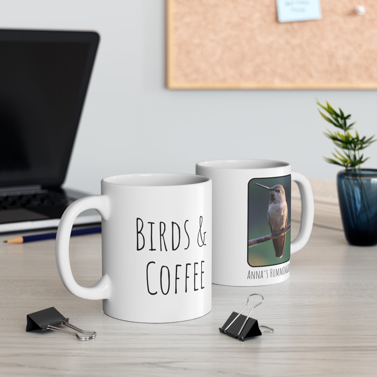 Birds & Coffee, Anna´s Hummingbird Ceramic Mug