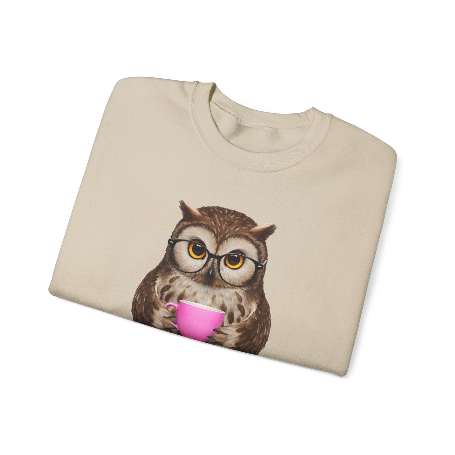 Powered by Coffee Pink Design Unisex Heavy Blend Sweatshirt