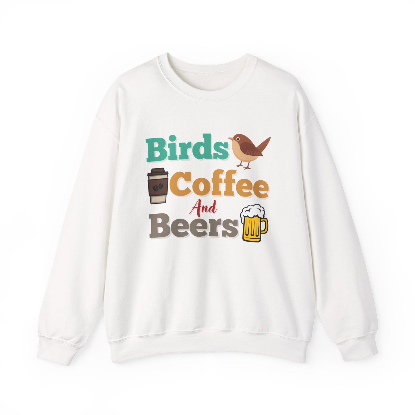 Birds Coffee and Beers Unisex Heavy Blend Sweatshirt