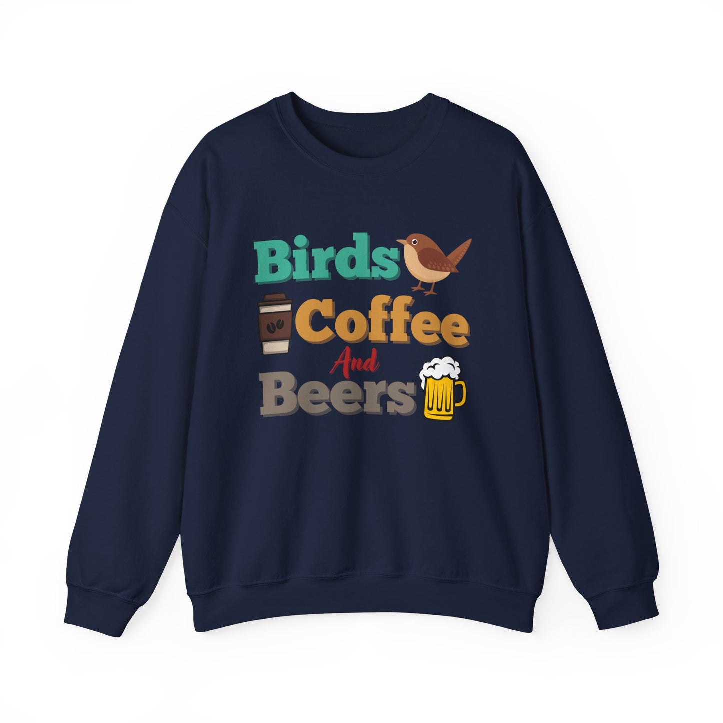 Birds Coffee and Beers Unisex Heavy Blend Sweatshirt