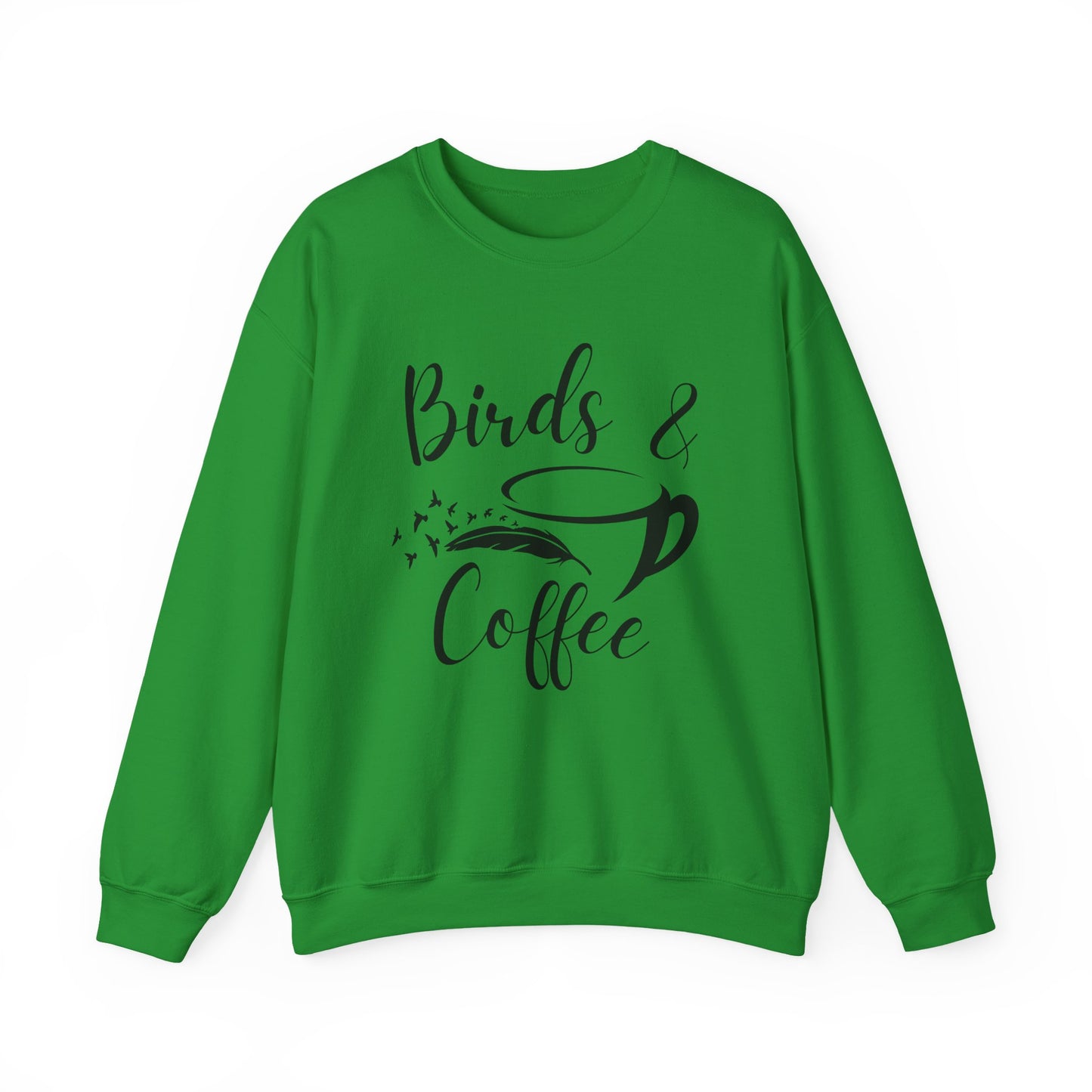 Birds and Coffee Design Unisex Heavy Blend Sweatshirt