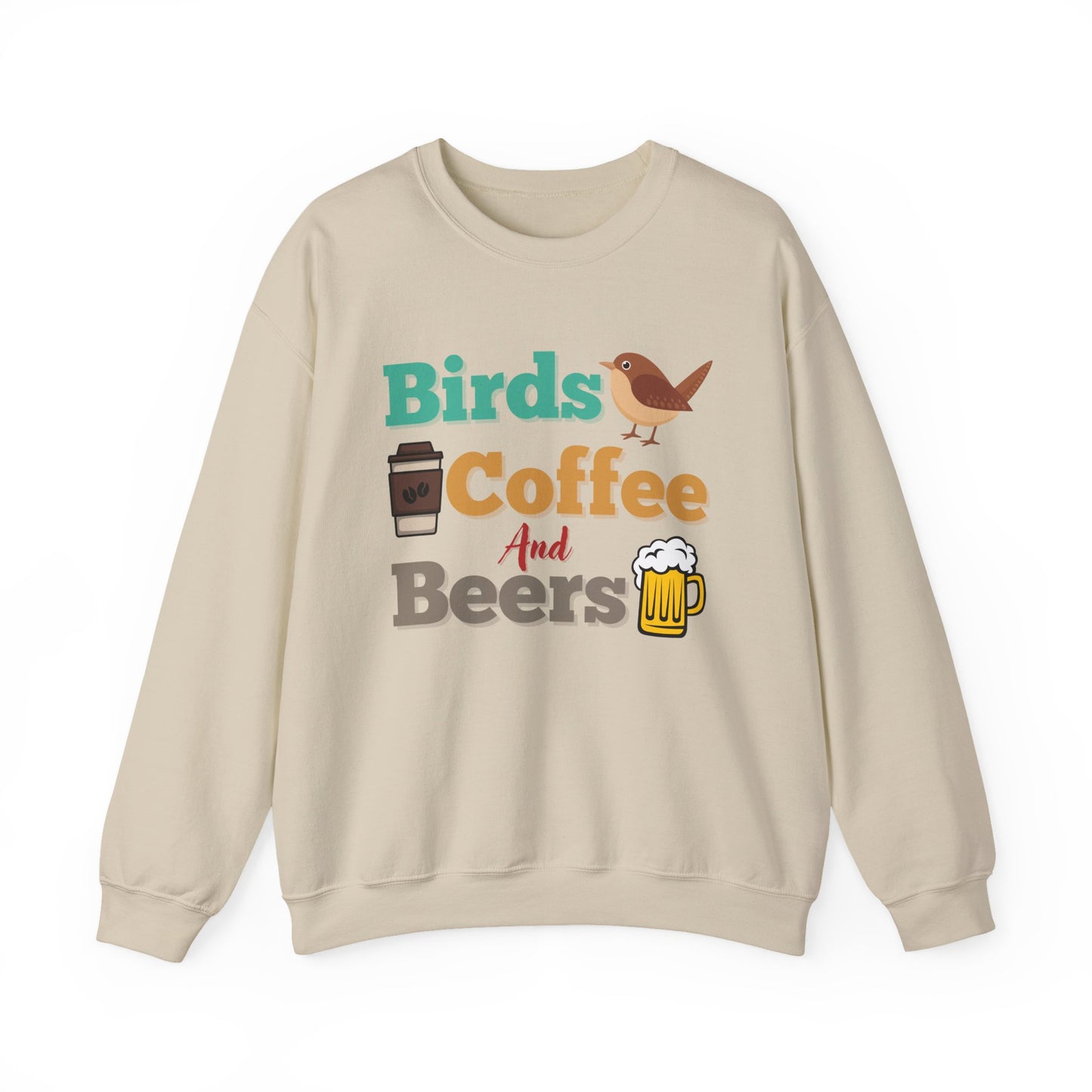 Birds Coffee and Beers Unisex Heavy Blend Sweatshirt
