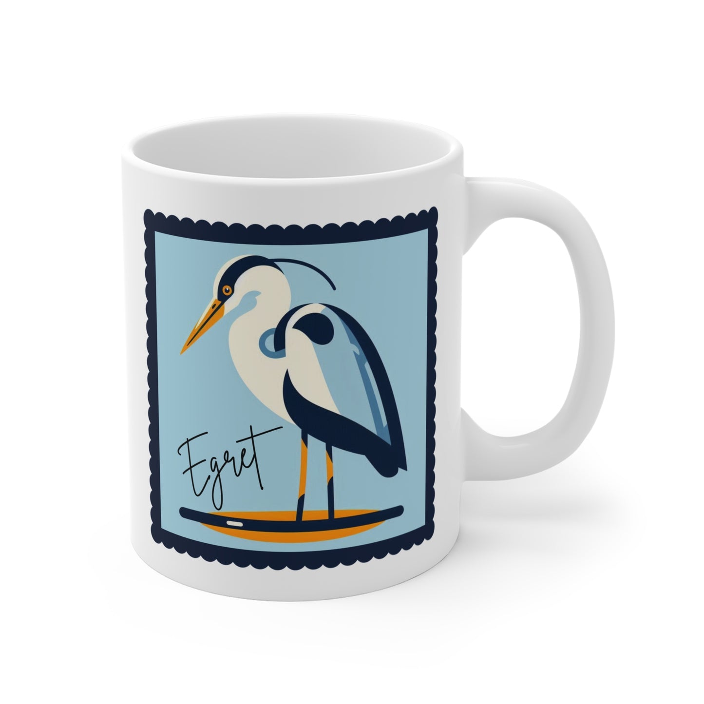 Egret Bird Mug 11oz