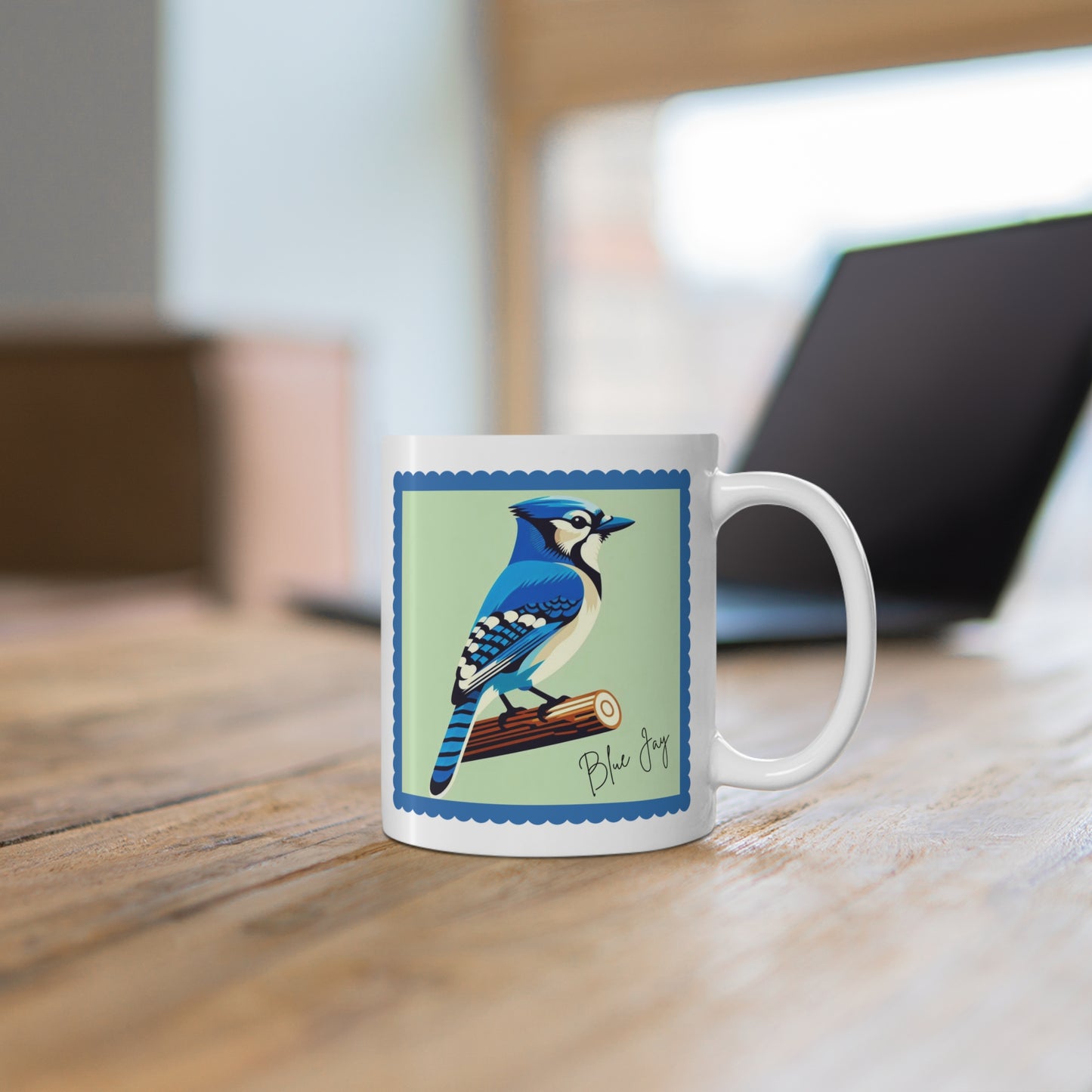 Blue Jay Bird Mug 11oz