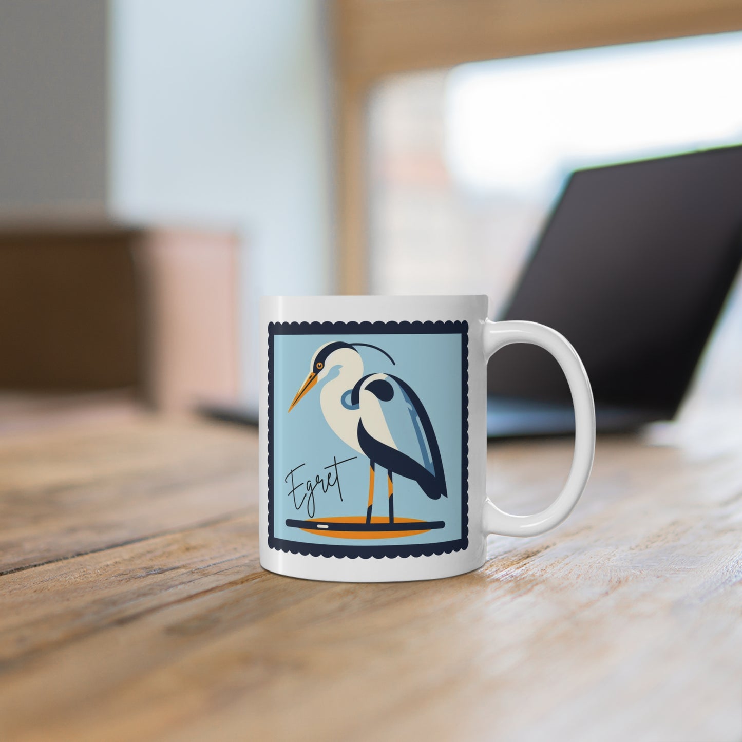 Egret Bird Mug 11oz