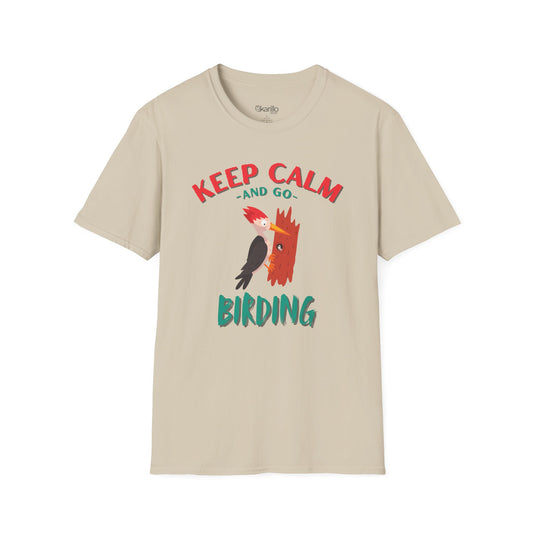 Keep Calm and Go Birding T-Shirt – Nature Lover Graphic Tee