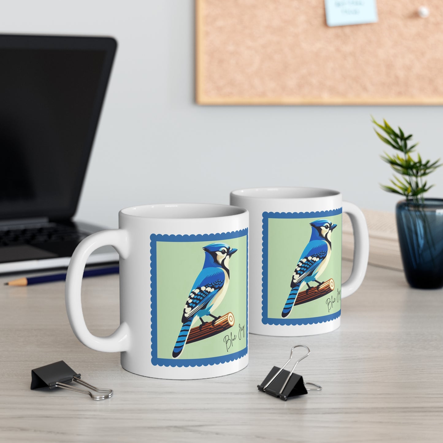 Blue Jay Bird Mug 11oz