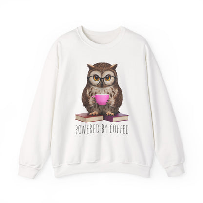 Powered by Coffee Pink Design Unisex Heavy Blend Sweatshirt