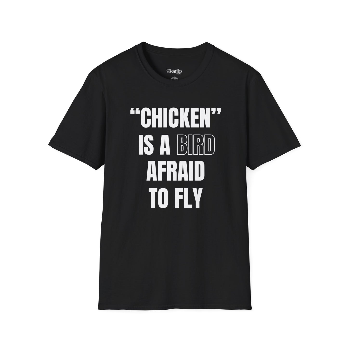 front view of Black t-shirt with Funny Birdwatcher Quote Design
