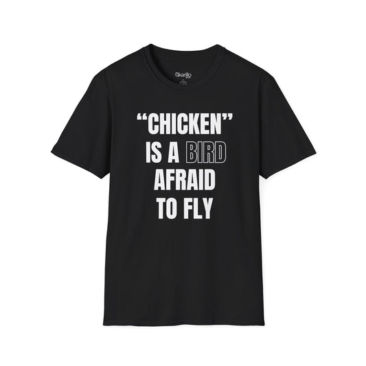 front view of Black t-shirt with Funny Birdwatcher Quote Design