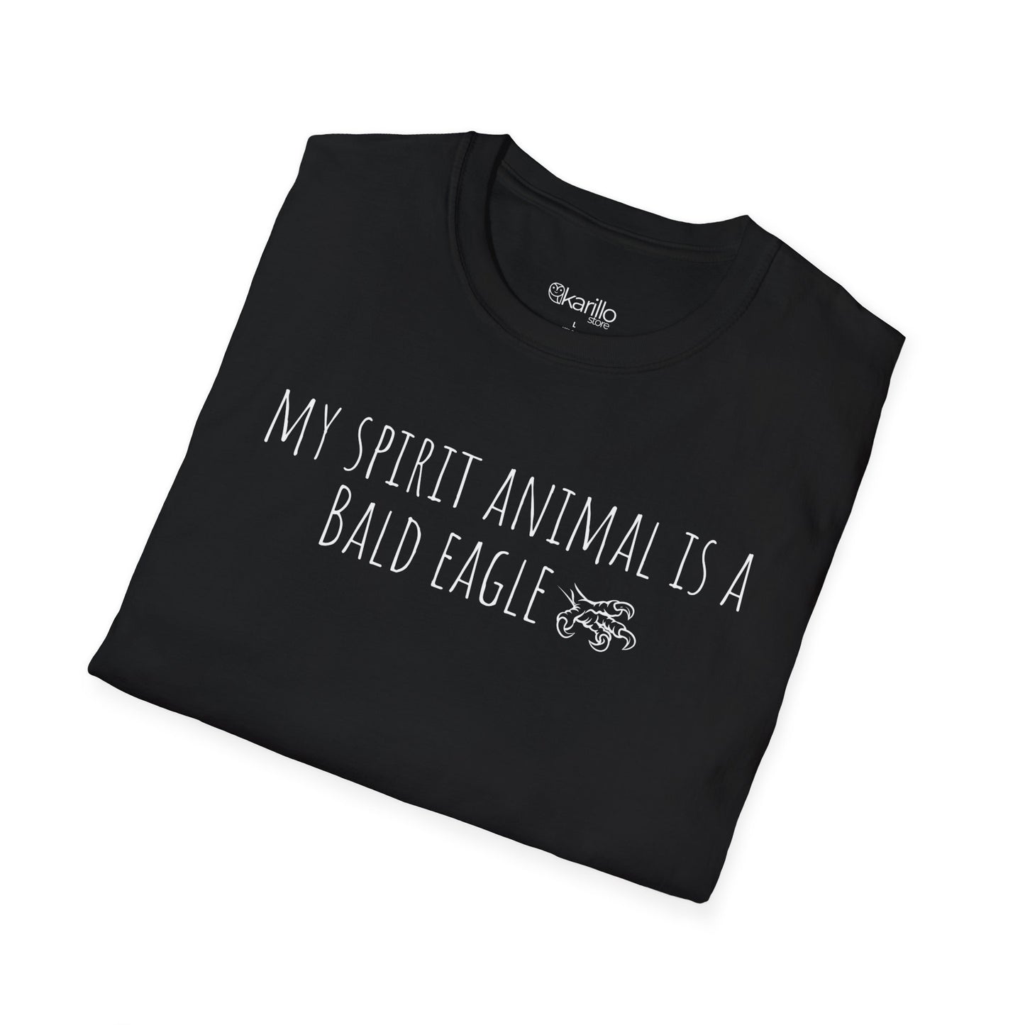Folded view of My Spirit Animal Is a Bald Eagle graphic t-shirt