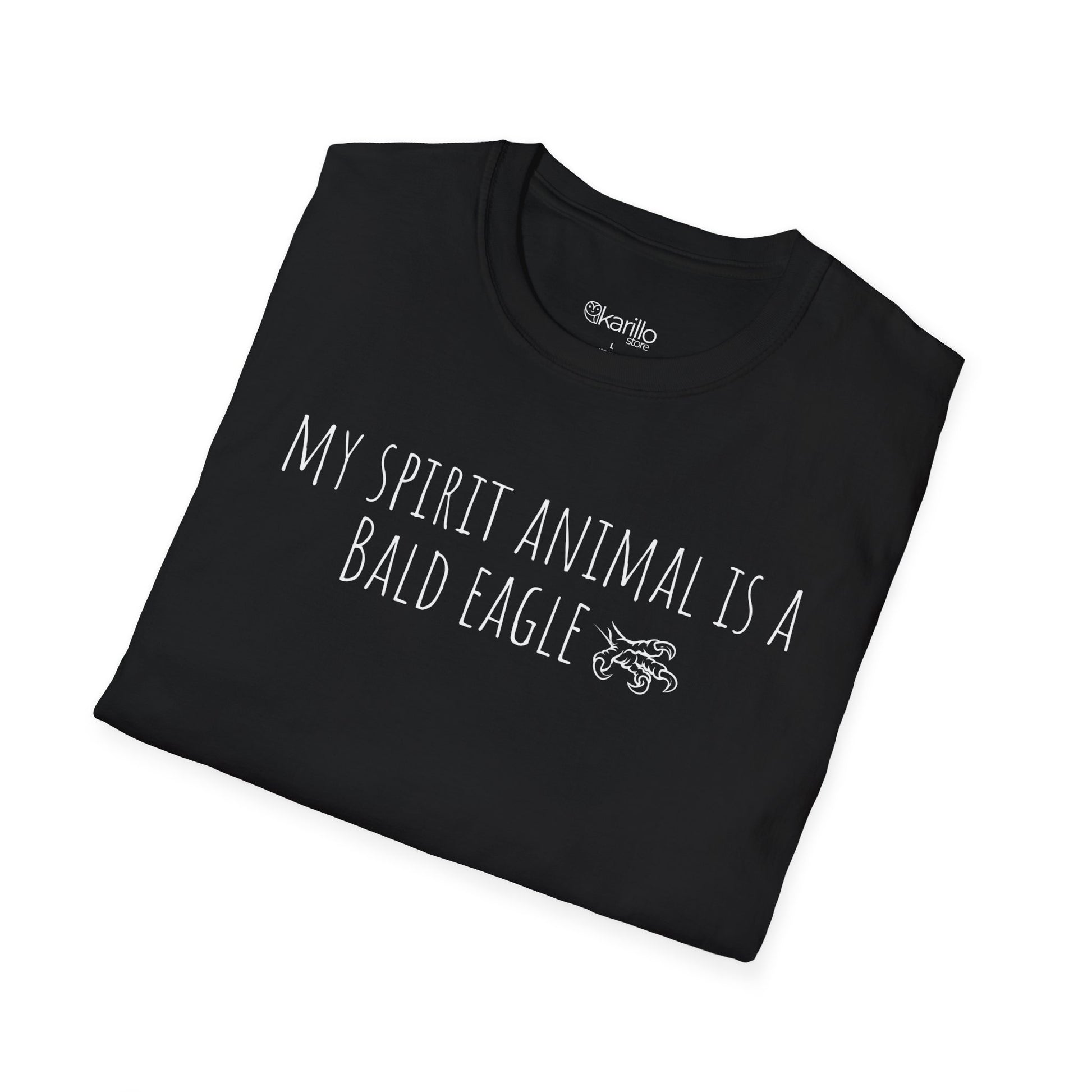 Folded view of My Spirit Animal Is a Bald Eagle graphic t-shirt