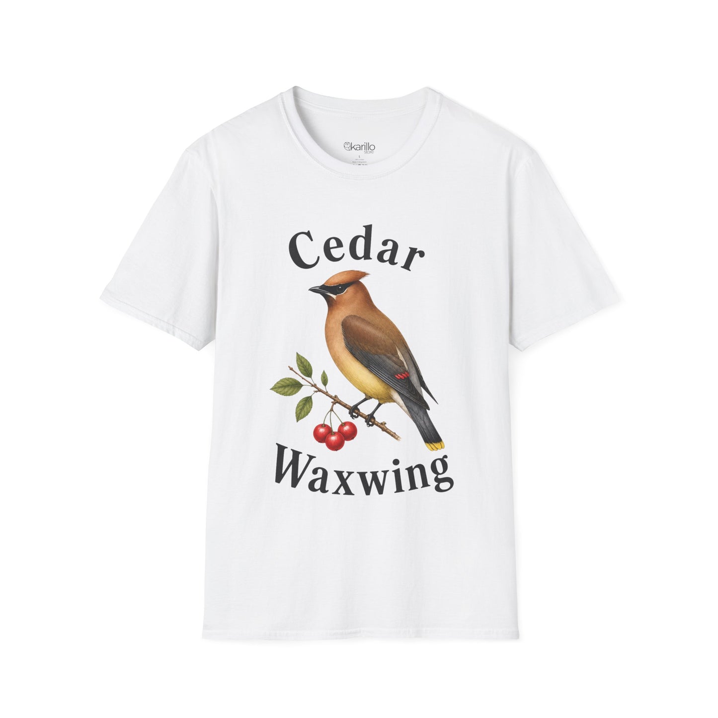 Cedar Waxwing Bird T‑Shirt — Vintage Songbird Graphic Tee