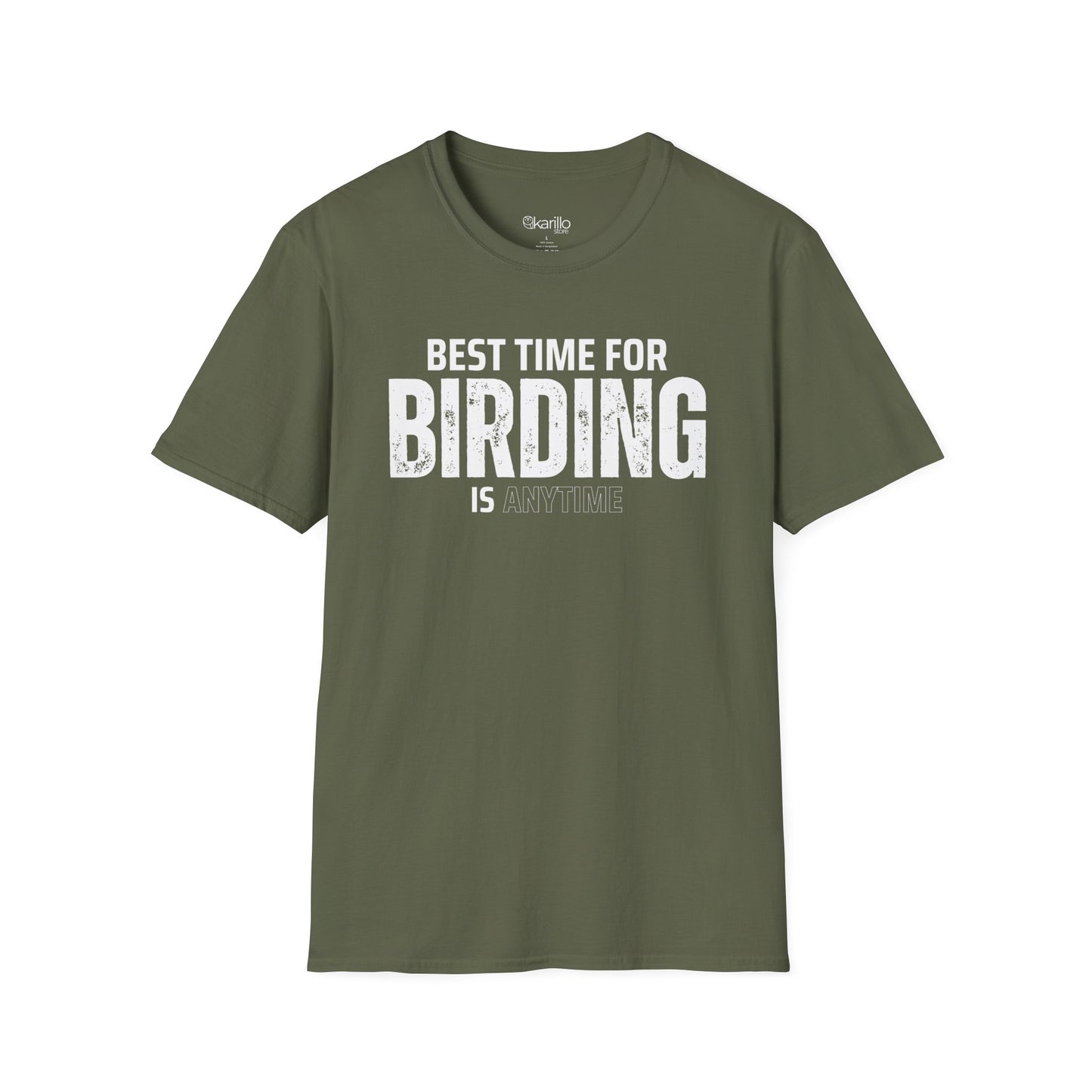 Best Time for Birding Is Anytime Unisex Tee – Birdwatcher Gift Apparel