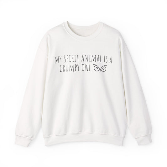 My Spirit Animal is a Grumpy Owl Unisex Heavy Blend Sweatshirt