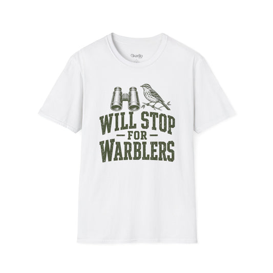 White t-shirt with funny bird-themed graphic and text on a white background