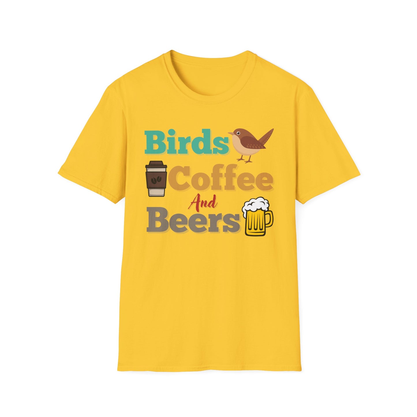 Birds Coffee and Beers Unisex T-Shirt