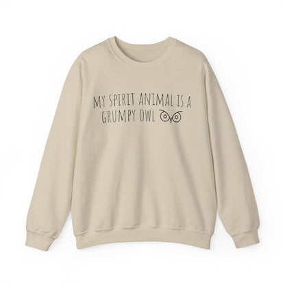 My Spirit Animal is a Grumpy Owl Unisex Heavy Blend Sweatshirt