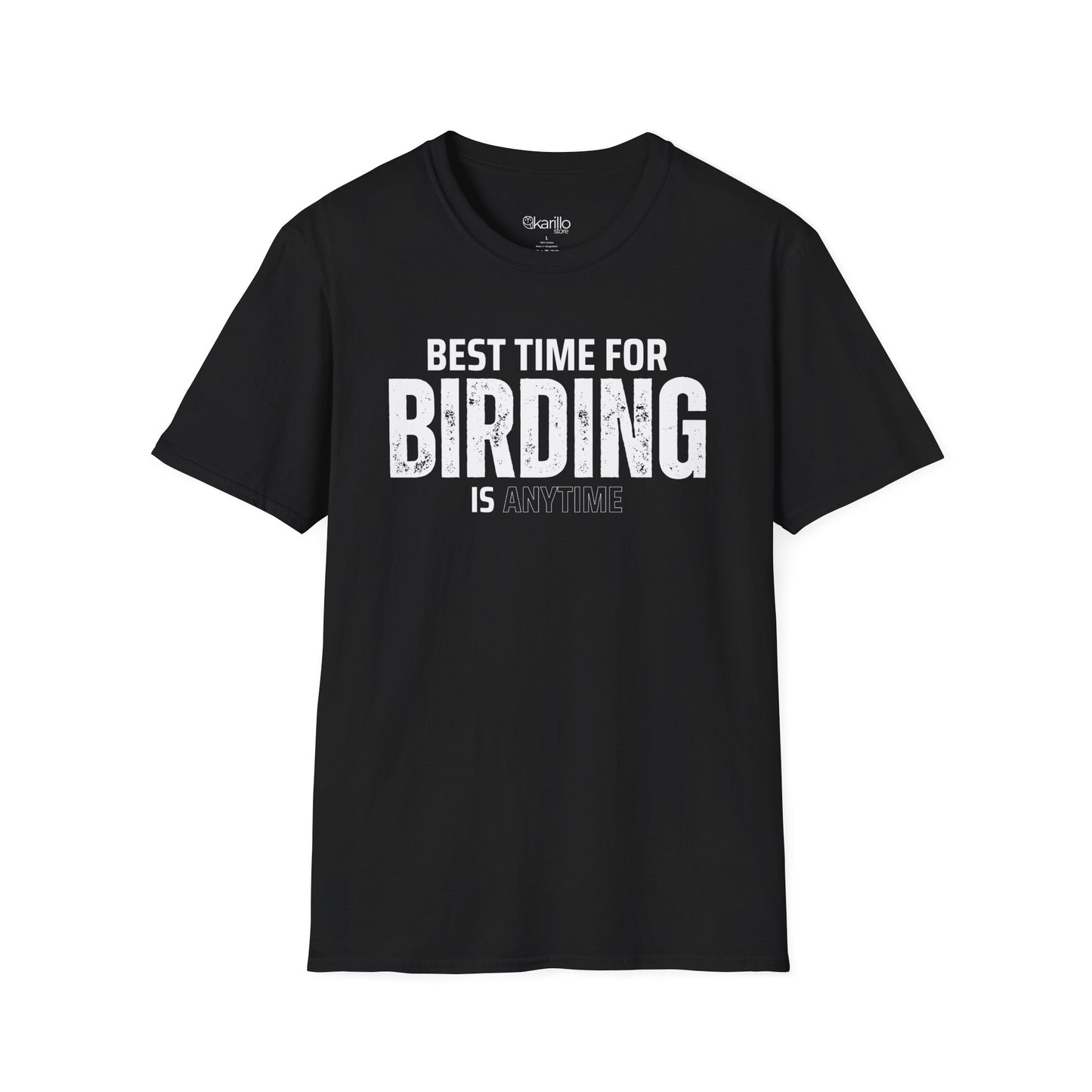 Best Time for Birding Is Anytime Unisex Tee – Birdwatcher Gift Apparel