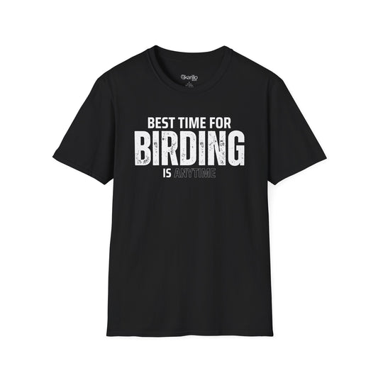 Best Time for Birding Is Anytime Unisex Tee – Birdwatcher Gift Apparel