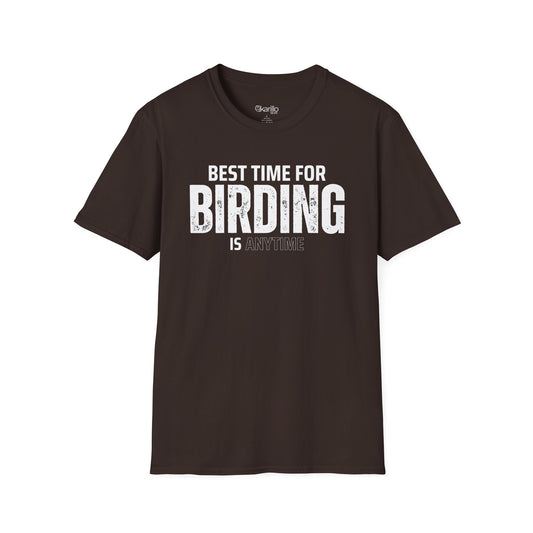 Best Time for Birding Is Anytime Unisex Tee – Birdwatcher Gift Apparel
