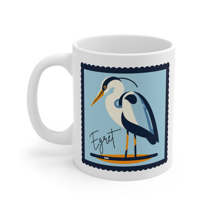 Egret Bird Mug 11oz