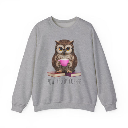 Powered by Coffee Pink Design Unisex Heavy Blend Sweatshirt