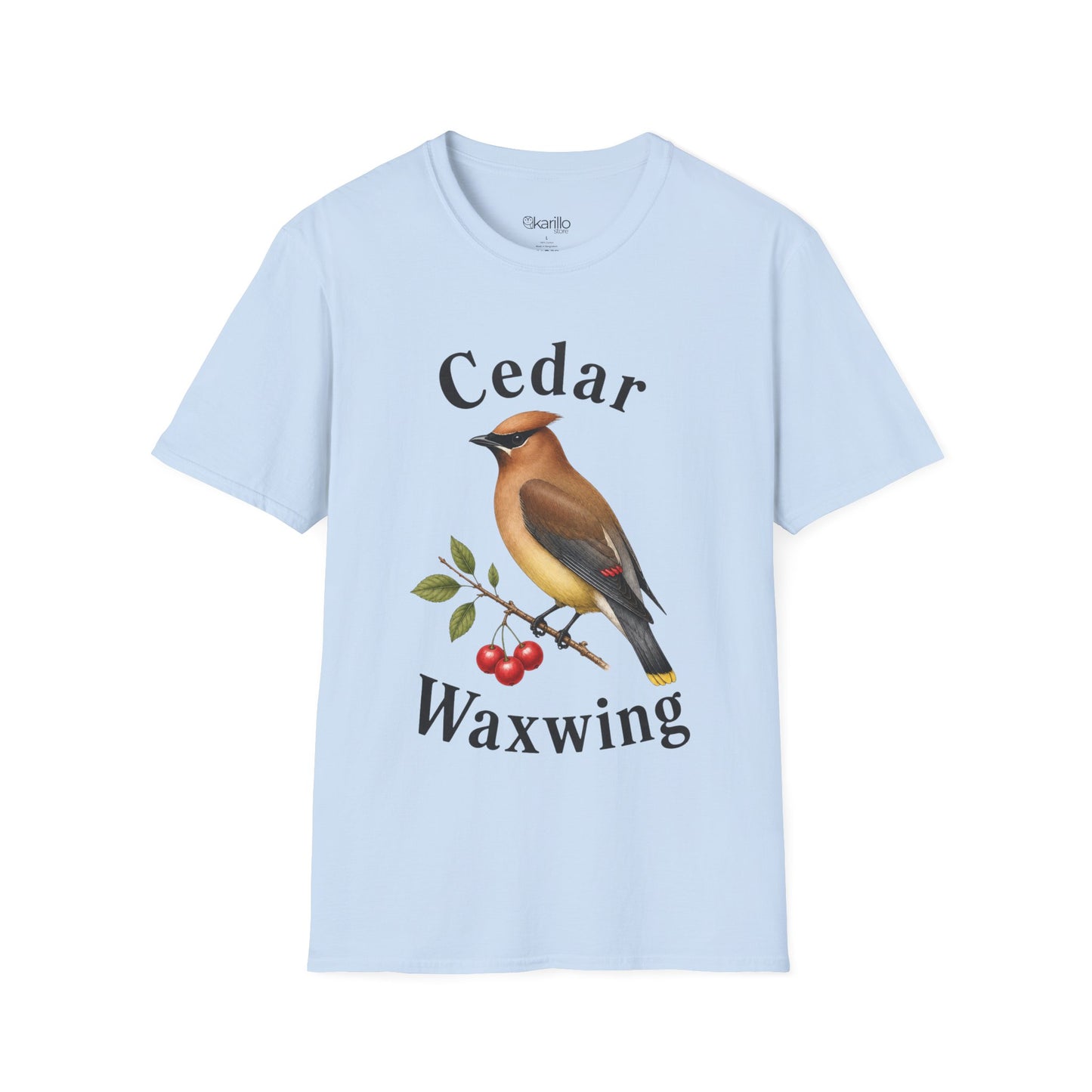 Cedar Waxwing Bird T‑Shirt — Vintage Songbird Graphic Tee