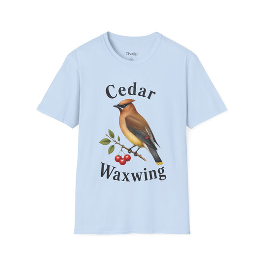 Cedar Waxwing Bird T‑Shirt — Vintage Songbird Graphic Tee