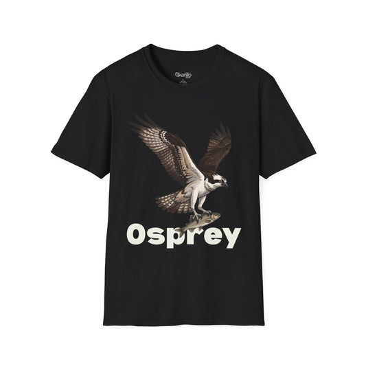 Osprey Fishing Graphic Tee - Coastal Wildlife & Adventure Shirt
