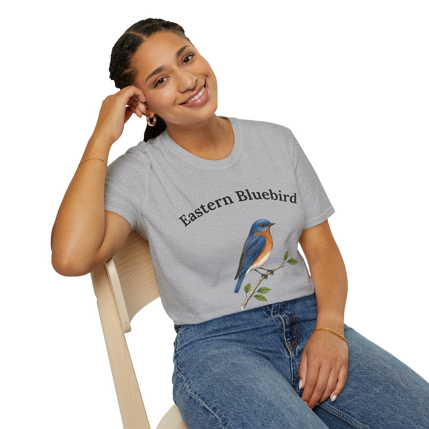 Eastern Bluebird Tee — Vintage Bird Illustration Shirt
