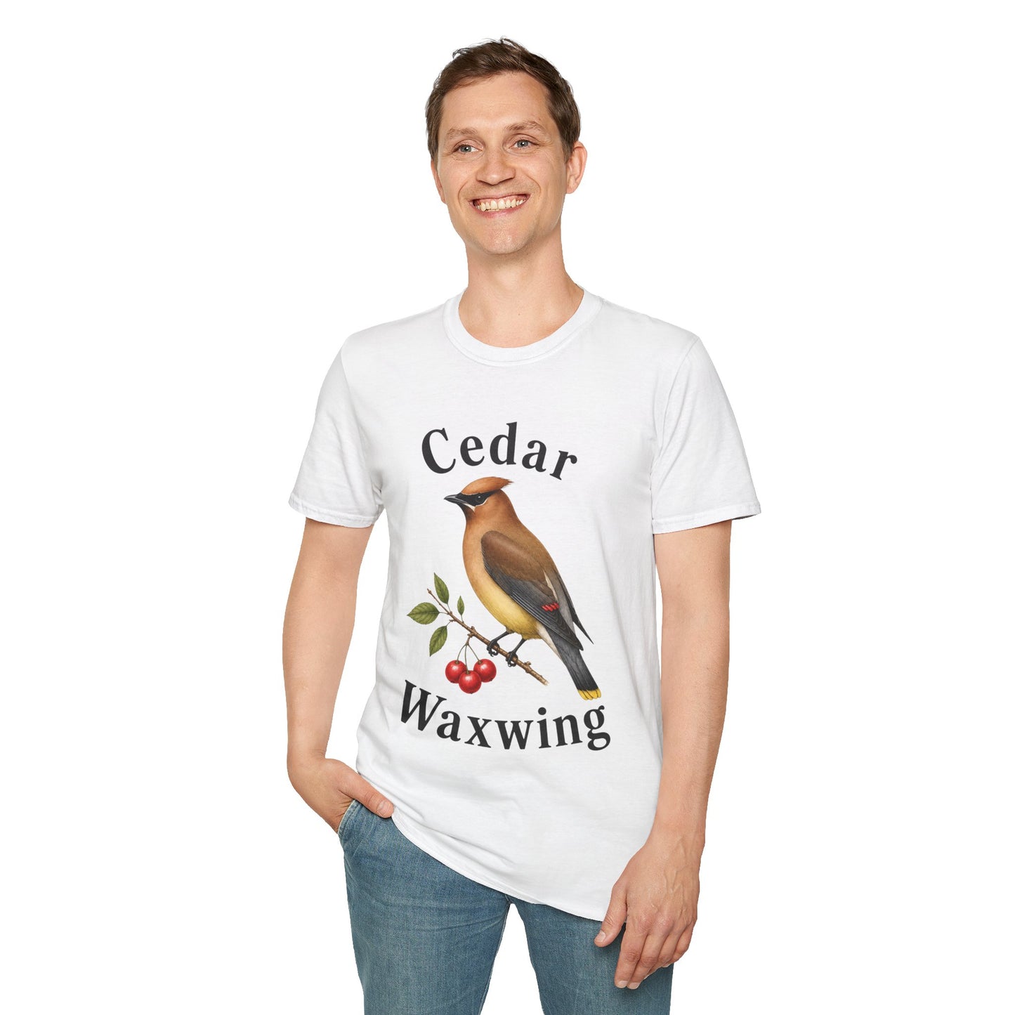 Cedar Waxwing Bird T‑Shirt — Vintage Songbird Graphic Tee