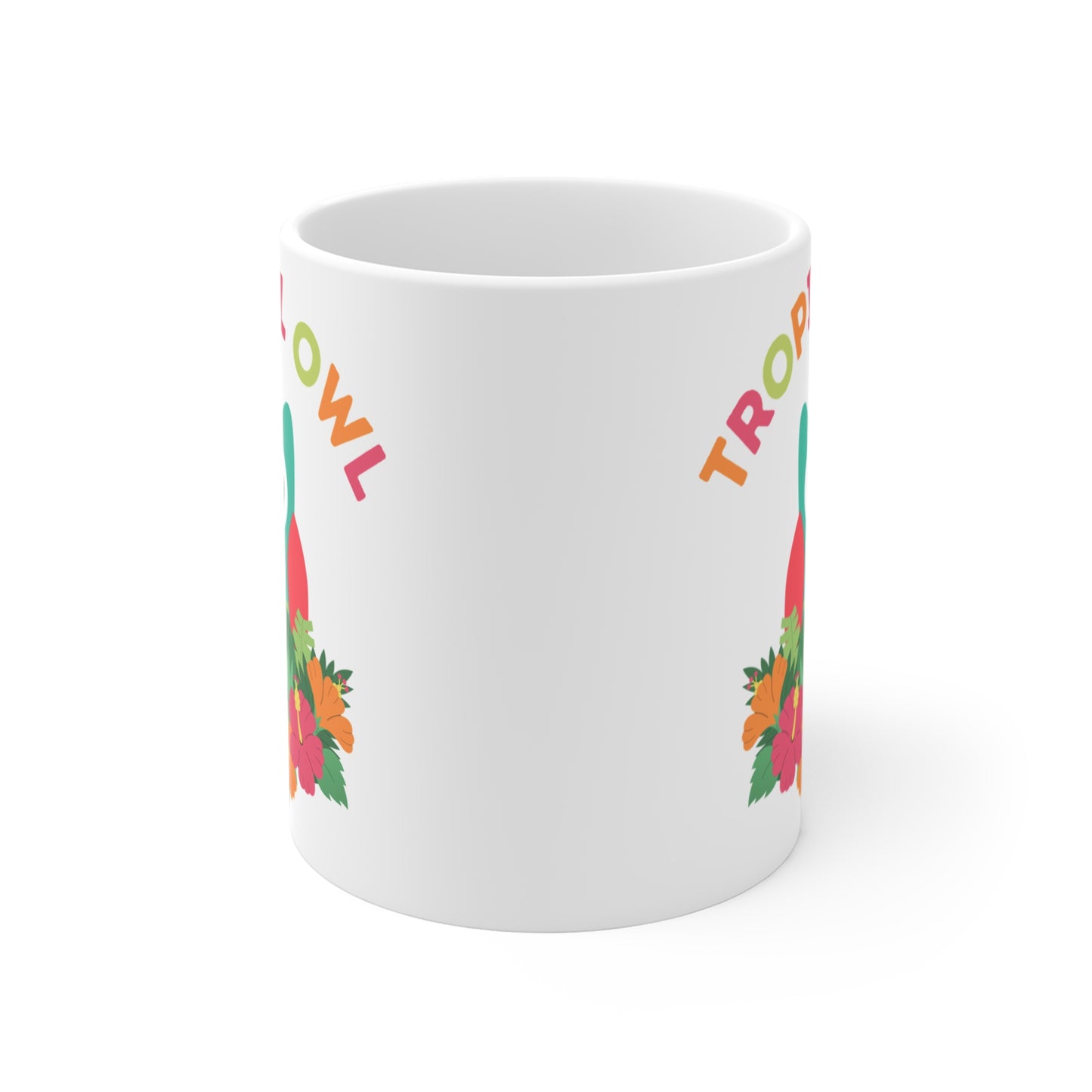Tropical Owl Mug for Bird Lovers – Colorful Owl Coffee Mug | Birdwatching Gift