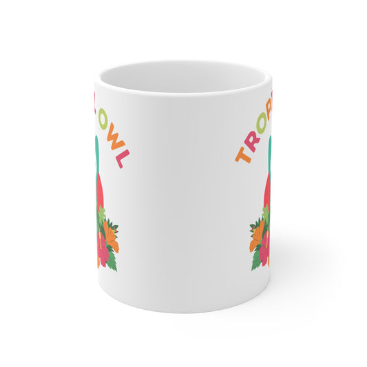 Tropical Owl Mug for Bird Lovers – Colorful Owl Coffee Mug | Birdwatching Gift