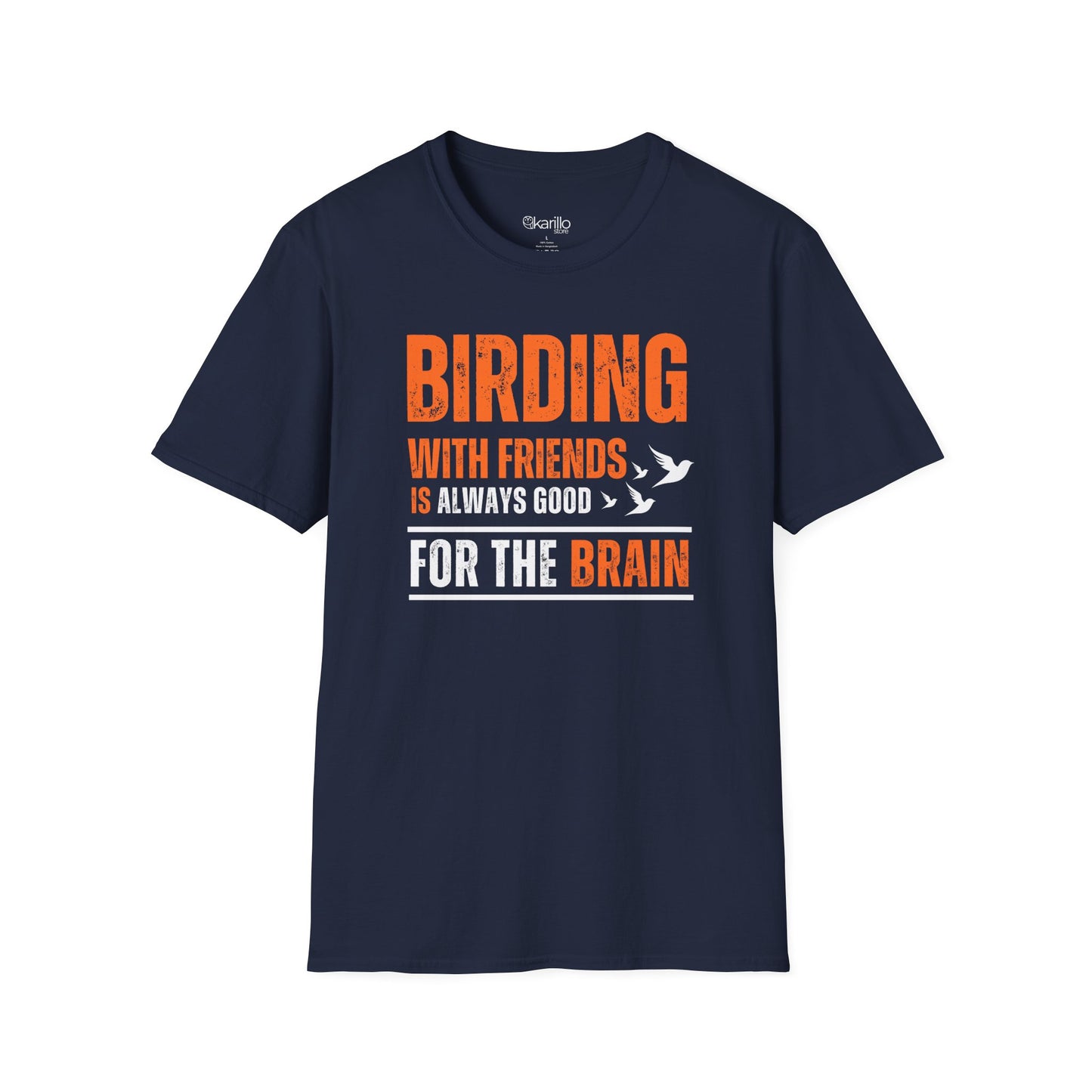 Birding with Friends Tee | Bird Watching Quote &  Mental Wellbeing T-shirt