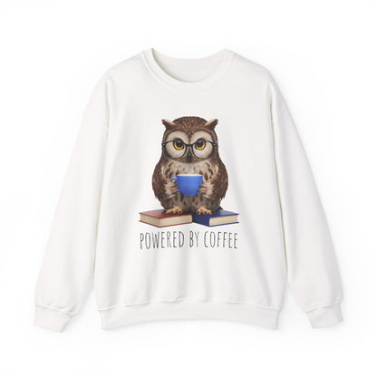 Powered by Coffee Blue Design Unisex Heavy Blend Sweatshirt