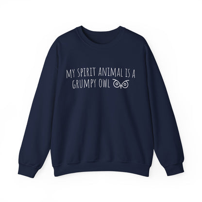 My Spirit Animal is a Grumpy Owl Unisex Heavy Blend Sweatshirt