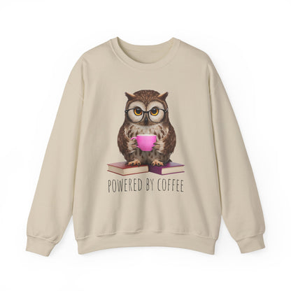 Powered by Coffee Pink Design Unisex Heavy Blend Sweatshirt