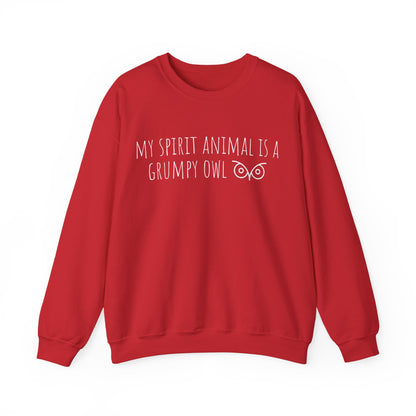 My Spirit Animal is a Grumpy Owl Unisex Heavy Blend Sweatshirt