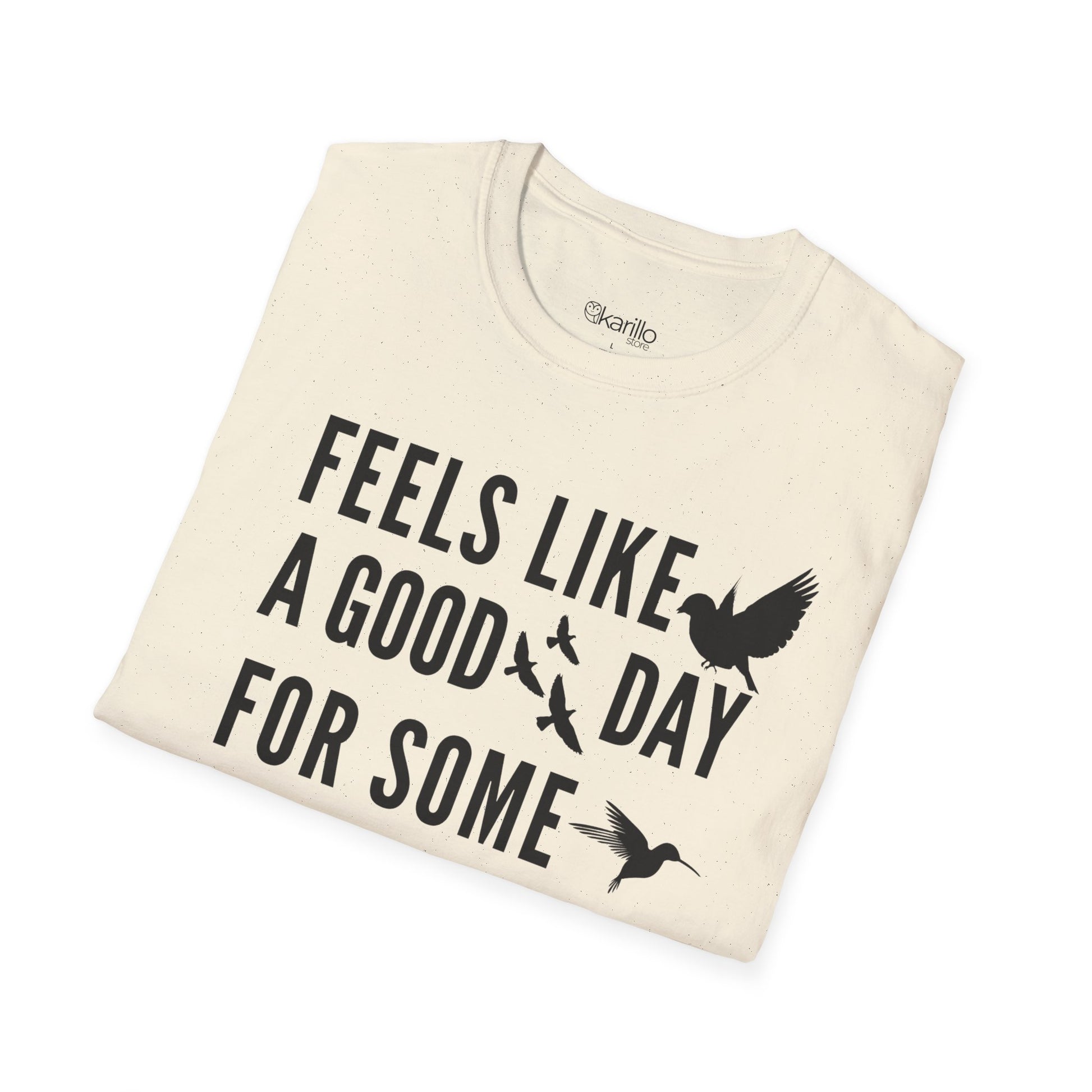 Folded Feels Like a Good Day Birding Graphic T-Shirt natural color