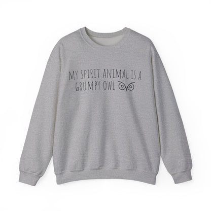 My Spirit Animal is a Grumpy Owl Unisex Heavy Blend Sweatshirt