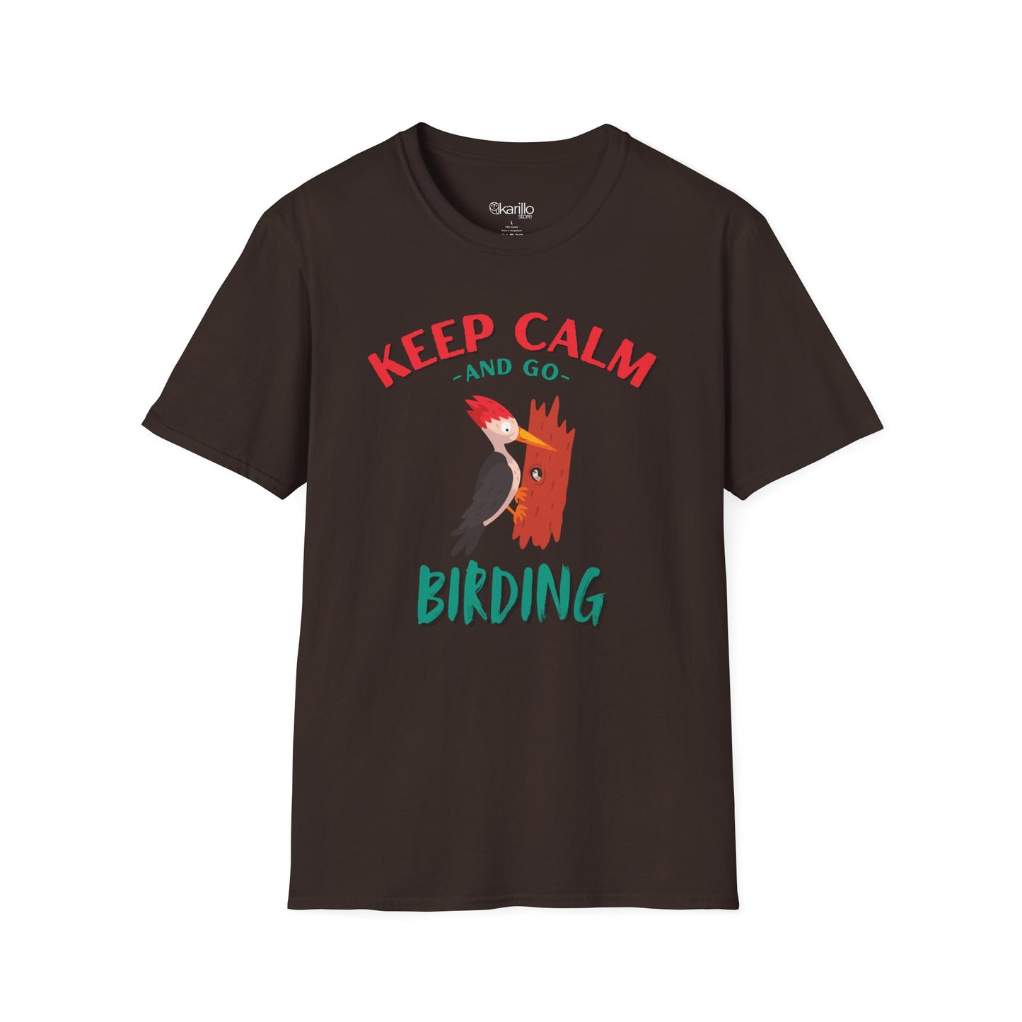Keep Calm and Go Birding T-Shirt – Nature Lover Graphic Tee