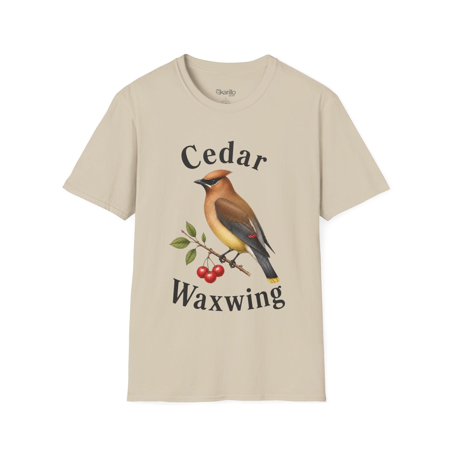 Cedar Waxwing Bird T‑Shirt — Vintage Songbird Graphic Tee