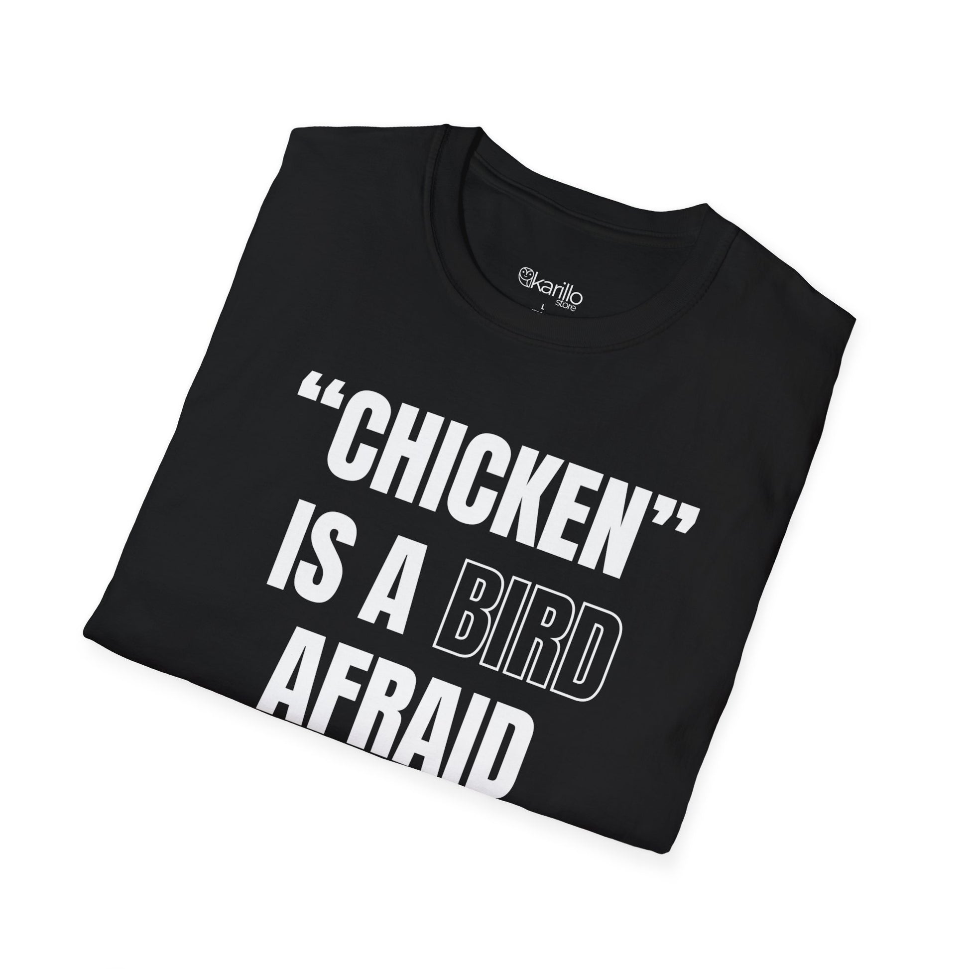 folded view of Black t-shirt with Funny Birdwatcher Quote Design