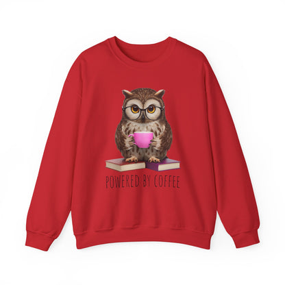 Powered by Coffee Pink Design Unisex Heavy Blend Sweatshirt