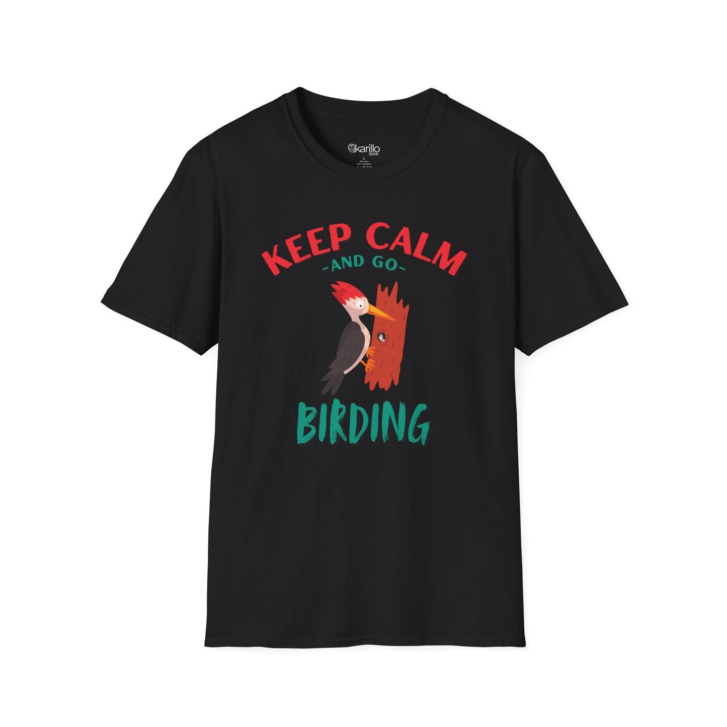Keep Calm and Go Birding T-Shirt – Nature Lover Graphic Tee